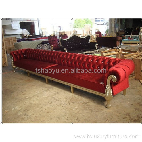 luxury classic leather restaurant/club/bar long corner sofa